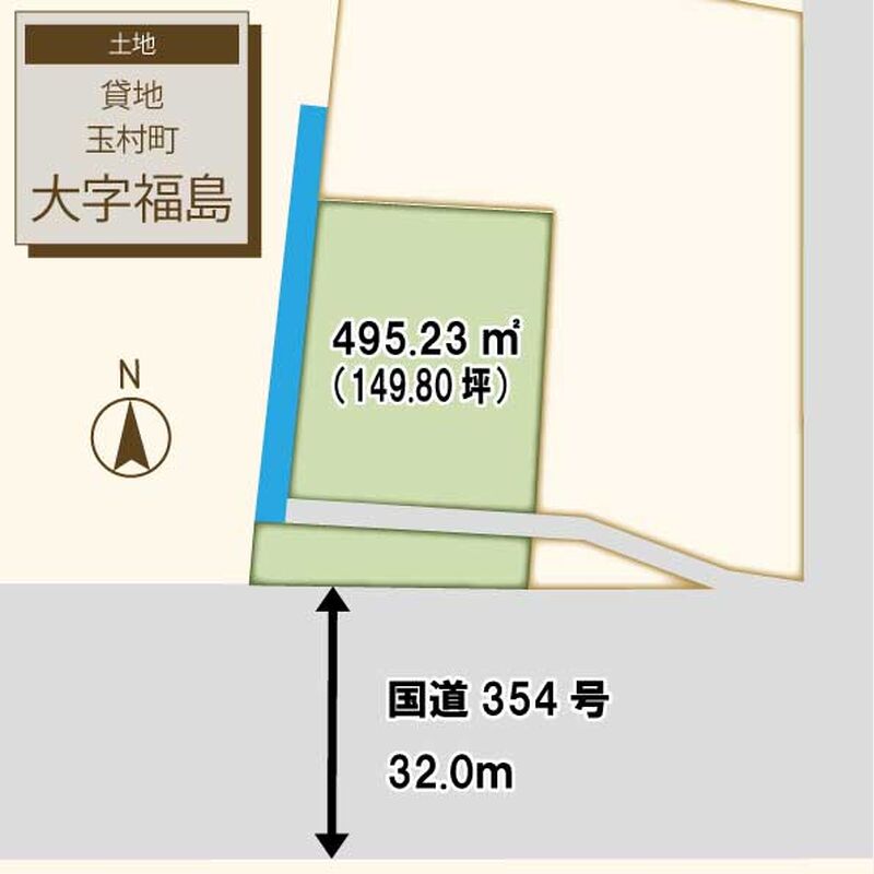 玉村町149坪貸地