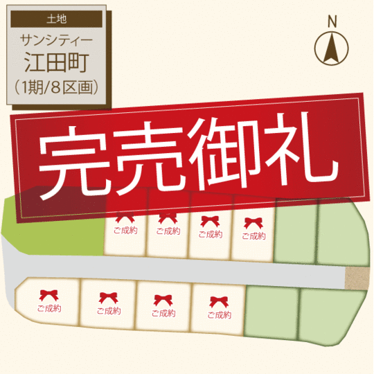 サンシティー江田町（１２区画）完売