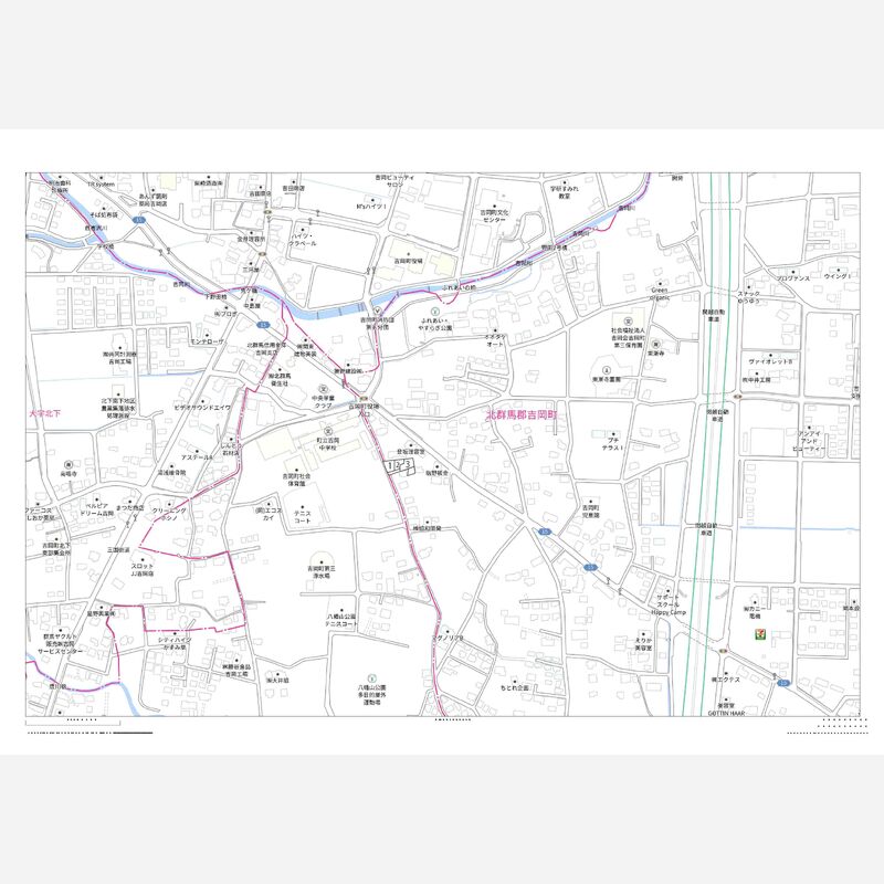 案内図用　吉岡町大久保